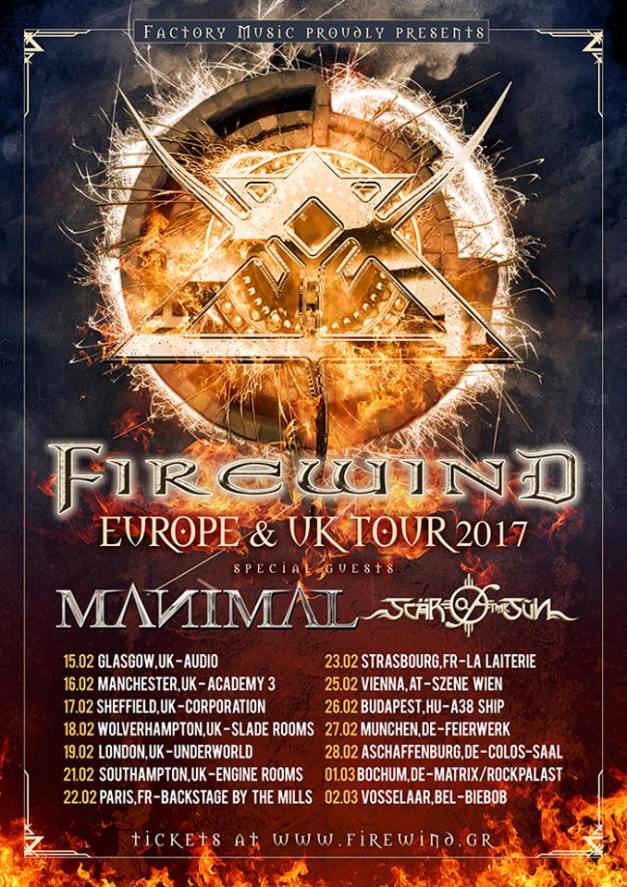 Firewind Europe and UK Tour 2017
